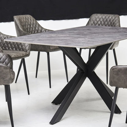 Grey Ceramic Top Dining Table