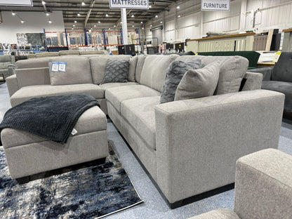 Nimbus Grey Corner Sofa & Footstool