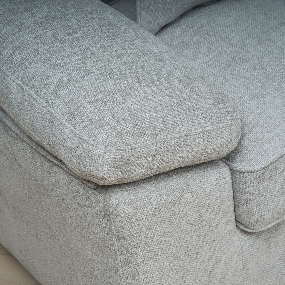 York Silver Fabric 2 Seater Sofa