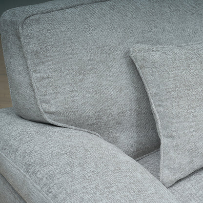 York Silver Fabric 2 Seater Sofa