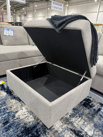Nimbus Grey Corner Sofa & Footstool
