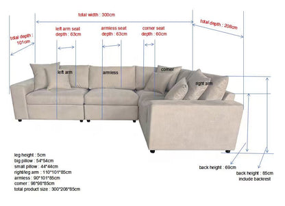 Windsor Grey Modular Corner Sofa