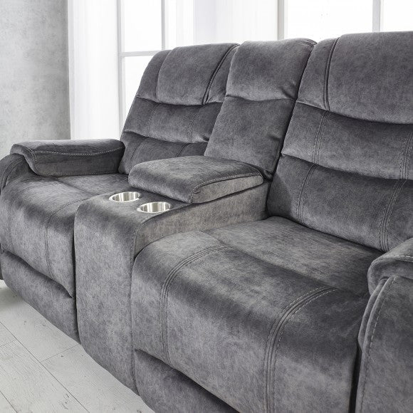Clarissa Grey Reclining 2 Seater Sofa