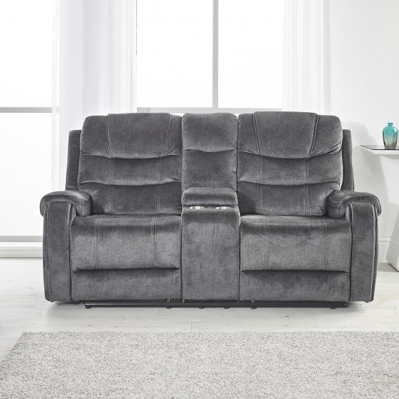 Clarissa Grey Reclining 2 Seater Sofa