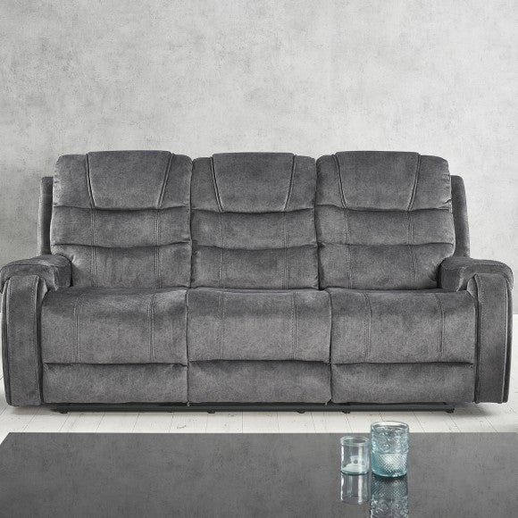 Clarissa Grey Reclining 3 Seater Sofa