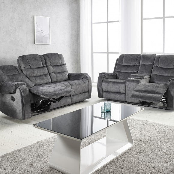 Clarissa Grey Reclining 3 Seater Sofa
