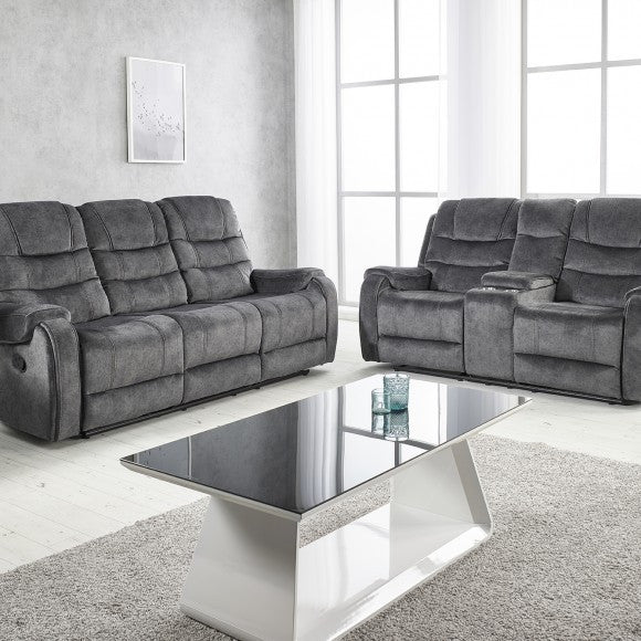 Clarissa Grey Reclining 2 Seater Sofa