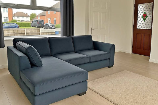 Contemporary L-Shape Corner Sofa with Cushions