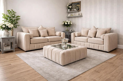 3+2 lilly Fabric Sofa Set with Free Coffee Table | Modern Living Room Sofa Set