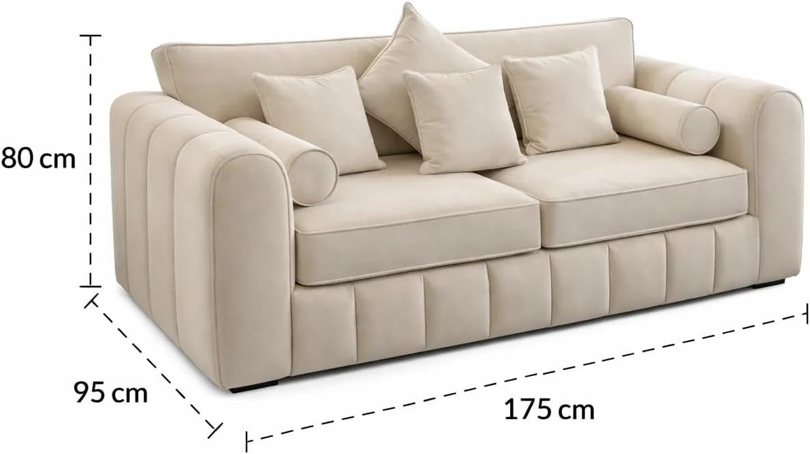 3+2 lilly Fabric Sofa Set with Free Coffee Table | Modern Living Room Sofa Set