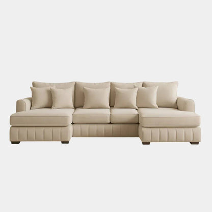 Lilly U-Shaped Corner Sofa – Light Cream