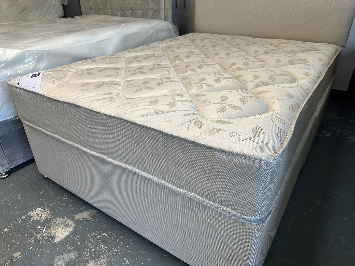 Reo Divan Base, Mattress & Headboard Set