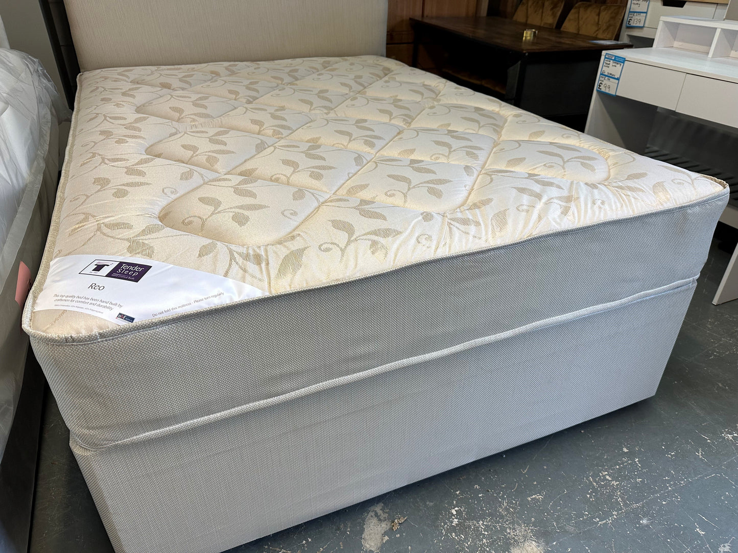 Reo Divan Base, Mattress & Headboard Set