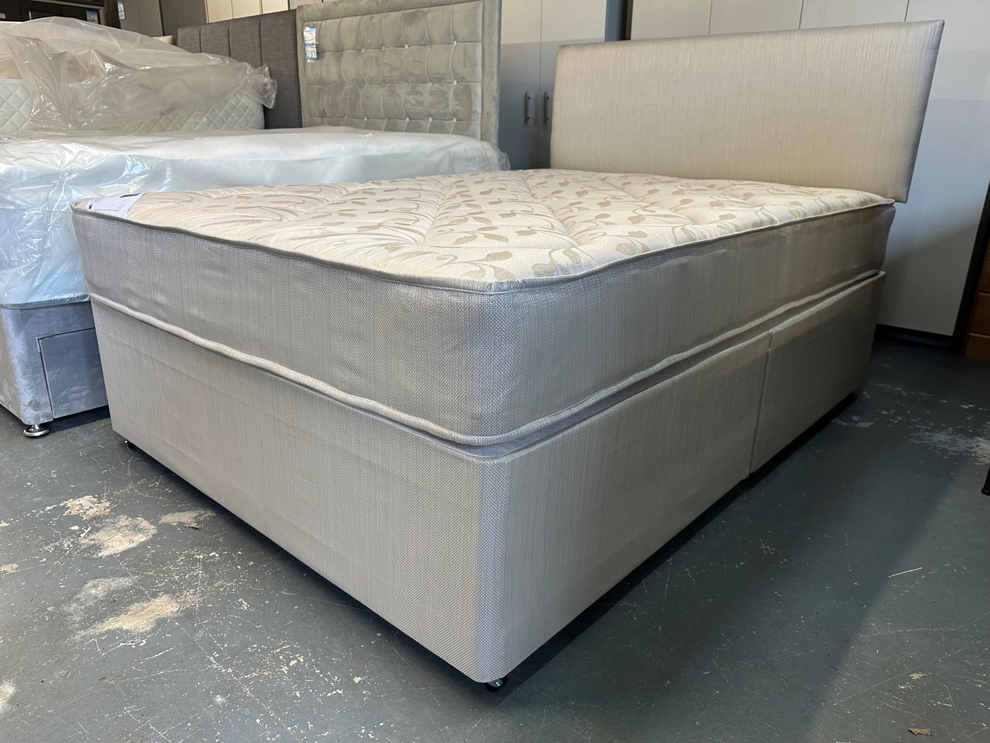 Reo Divan Base, Mattress & Headboard Set